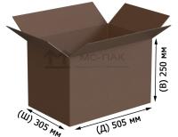 Гофрокороб Т-24 бурый 505х305х250 мм