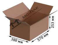 Гофрокороб №40 бурый 570х380х253 мм Т-23