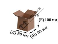 Гофрокороб Т-23 бурый 80х80х100 мм Гофрокороб Т-23 бурый 80х80х100 мм
