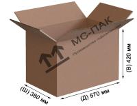 Гофрокороб П-32 бурый 570х380х420 мм