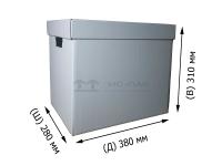 Гофрокороб для дома и офиса 380х280х310 мм белый