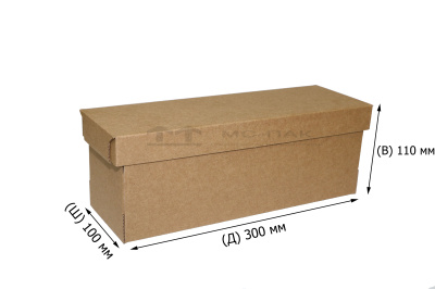 Обувная коробка Т-12 300х100х110 мм бурая