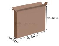 Гофрокороб П-32 бурый 1550х160х1150 мм для автостекла