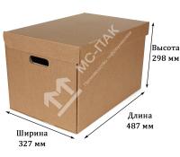 Архивная коробка 487х327х298 мм Т-23 бурая