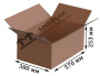 Гофрокороб №40 бурый 570х380х253 мм Т-23