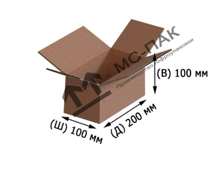Гофрокороб Т-23 бурый 200х100х100 мм