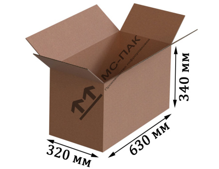 Гофрокороб №18 бурый 630х320х340 мм Т-23