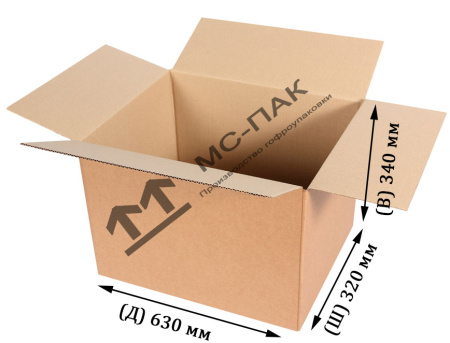 Картонная коробка №18 630х320х340 мм Т-23 бурая