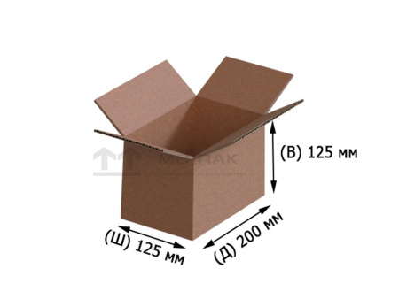 Гофрокороб Т-23 бурый 200х125х125 мм