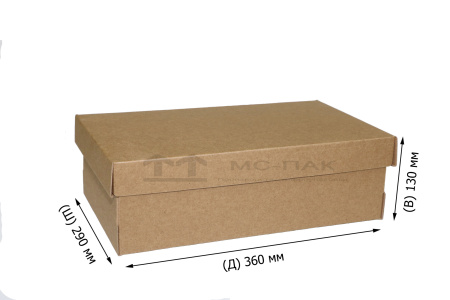 Обувная коробка Т-12 360х290х130 мм бурый