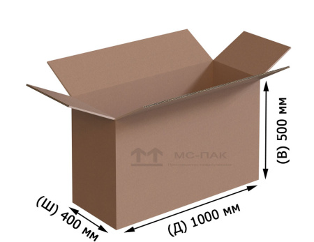 Гофрокороб П-32 бурый 1000х400х500 мм
