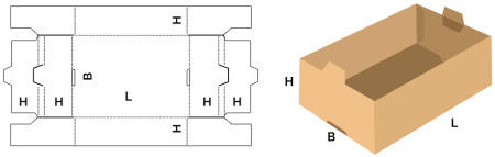 Короб FEFCO 0435 Короб FEFCO 0435