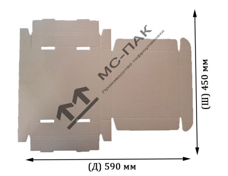 Самосборная коробка 230х230х40 мм Т-23 бурая Самосборная коробка 230х230х40 мм Т-23 бурая