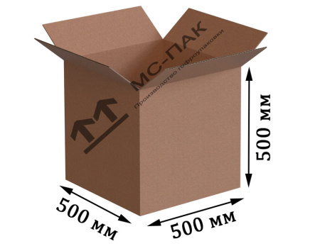 Гофрокороб Т-23 бурый 500х500х500 мм