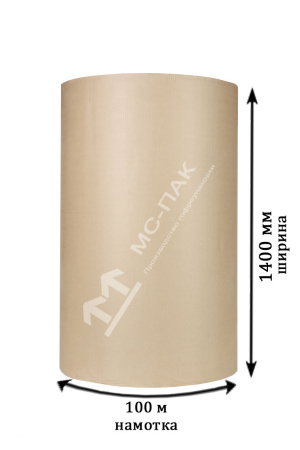 Гофрокартон 1400 (Ш) мм x 100 (Д) м Гофрокартон 1400 (Ш) мм x 100 (Д) м