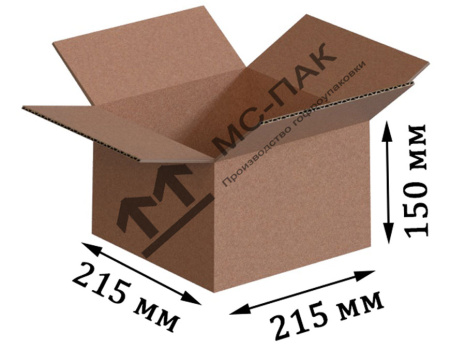 Гофрокороб Т-23 бурый 215х215х150 мм