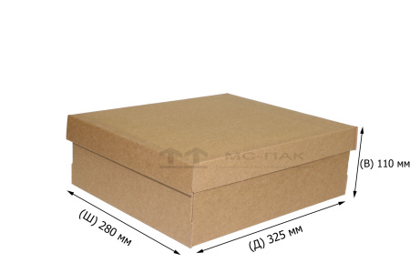 Обувная коробка Т-12 325х280х110 мм бурый