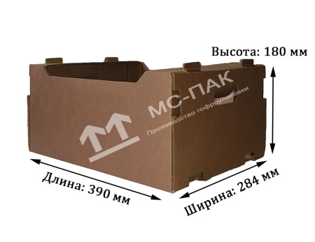 Гофролоток П-32 390х284х180 мм для офощей/фруктов