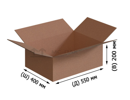 Гофрокороб Т-23 бурый 550х400х200 мм