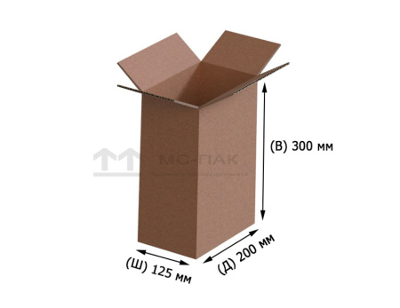 Гофрокороб Т-23 бурый 200х125х300 мм