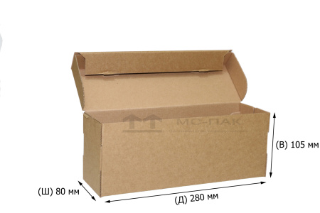 Обувная коробка Т-12 280х80х105 мм бурый