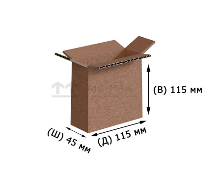 Гофрокороб Т-23 бурый 115х45х115 мм