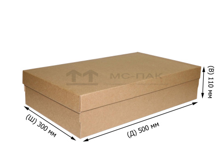 Обувная коробка Т-12 500х300х110 мм