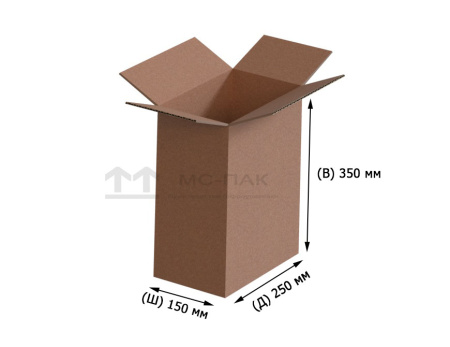 Гофрокороб Т-23 бурый 250х150х350 мм
