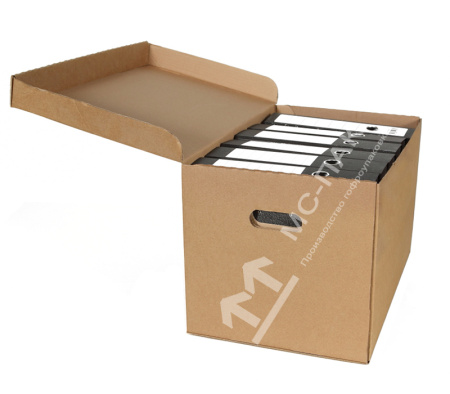 Архивная коробка 487х327х298 мм Т-23 бурая