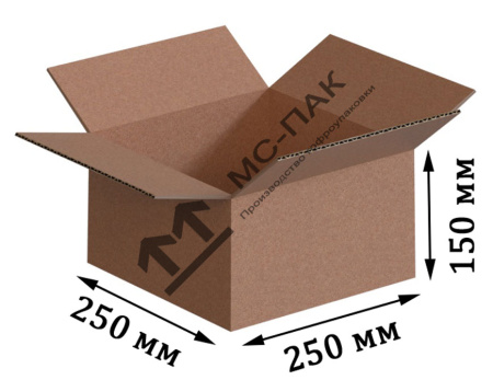 Гофрокороб Т-23 бурый 250х250х150 мм