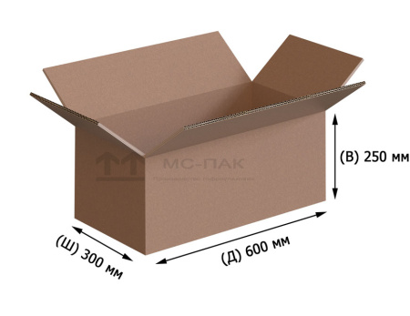 Гофрокороб П-32 бурый 600х300х250 мм