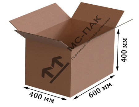 Гофрокороб Т-23 бурый 600х400х400 мм