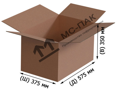 Гофрокороб Т-23 бурый 575х375х350 мм