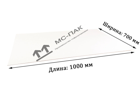 Микрогофрокартон 700x1000 мм Т-12 бел/бур