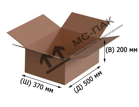 Гофрокороб Т-23 бурый 500х370х200 мм