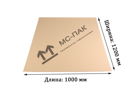 Лист гофрокартона Т-21, 1200x1000 мм