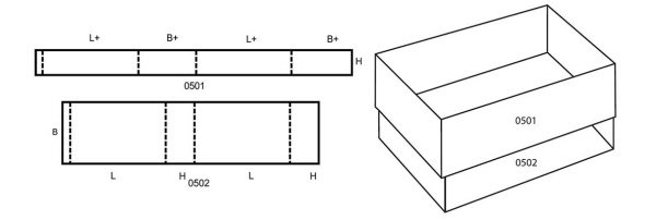 Короб FEFCO 0504 Короб FEFCO 0504
